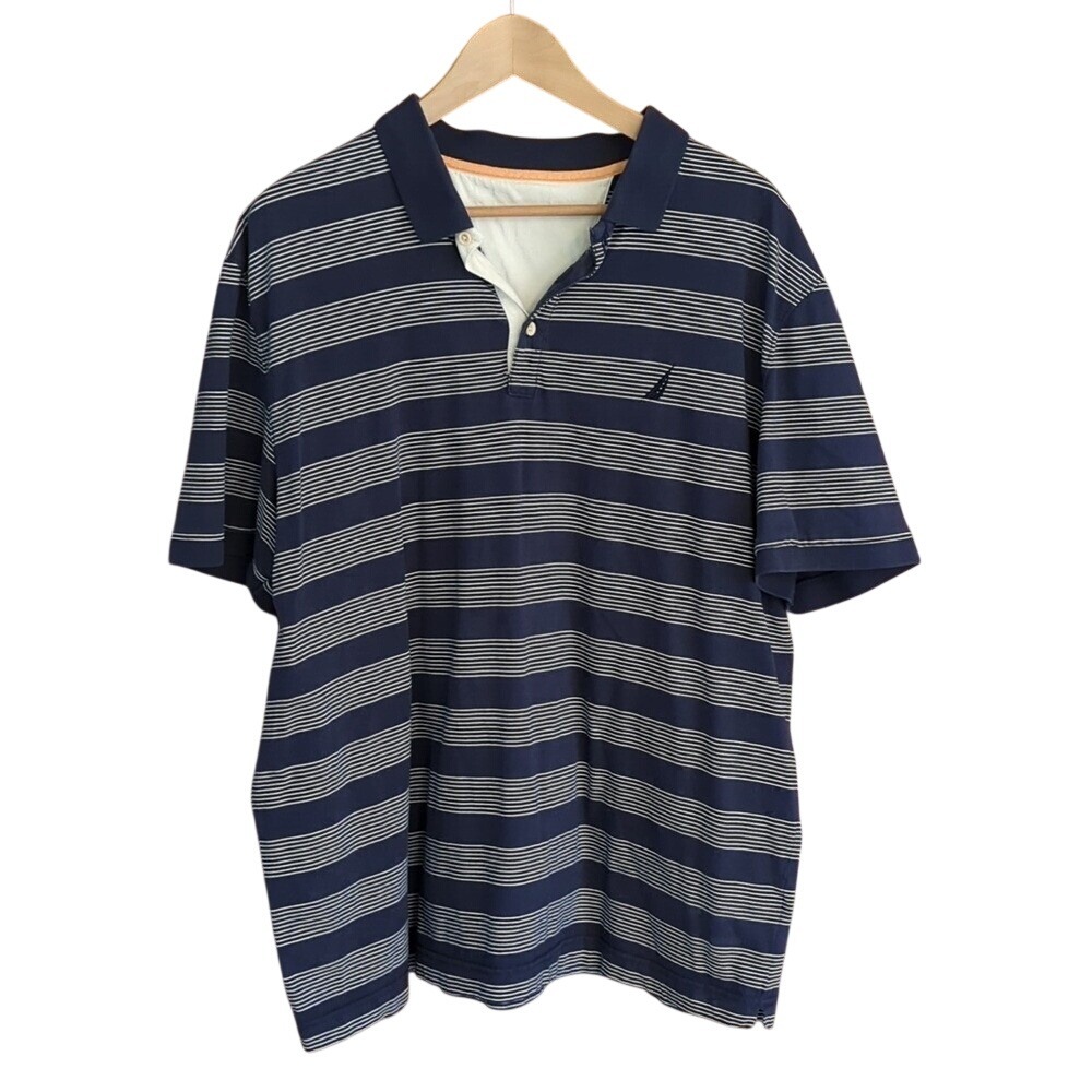 Nautica Men's Striped Polo Shirt Sz XXL